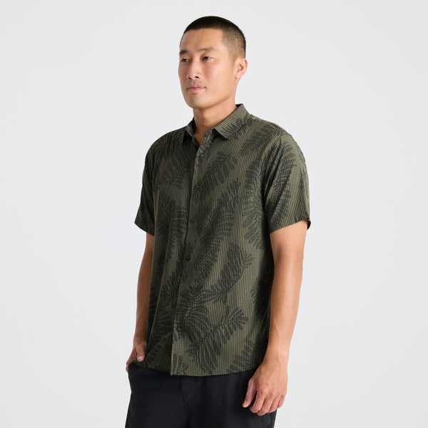 Roark Bless Up Button Up Shirt In Military Kelp