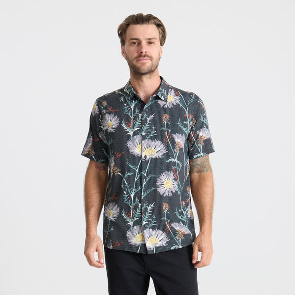 Roark Bless Up Button Up Shirt In Onyx