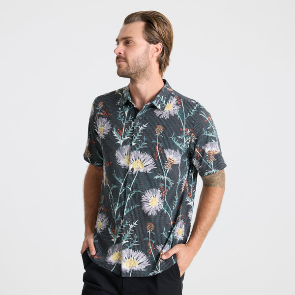 Roark Bless Up Button Up Shirt In Onyx