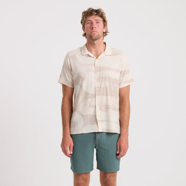 Roark Bless Up Trail Button Up Shirt In Fossil