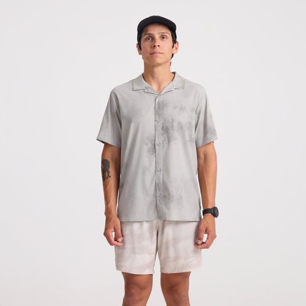 Roark Bless Up Trail Button Up Shirt In Ghost Grey