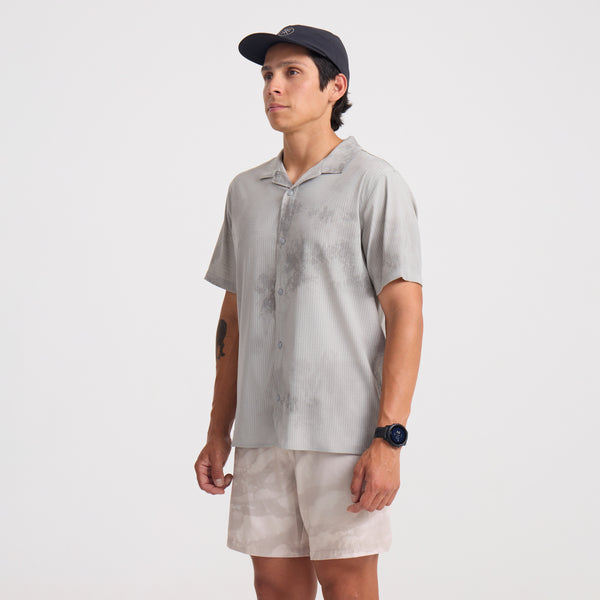 Roark Bless Up Trail Button Up Shirt In Ghost Grey