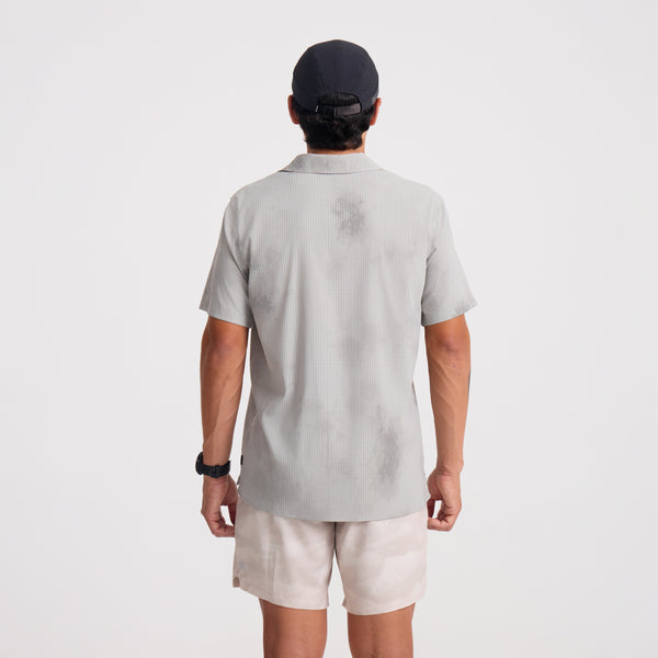 Roark Bless Up Trail Button Up Shirt In Ghost Grey
