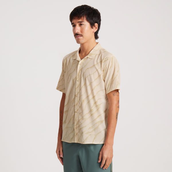 Roark Bless Up Trail Button Up Shirt In Ivory