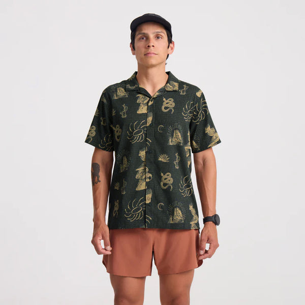 Roark Bless Up Trail Button Up Shirt In Onyx