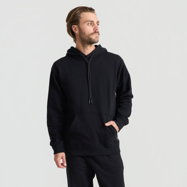 Roark Bolo Fleece Hoodie In Black