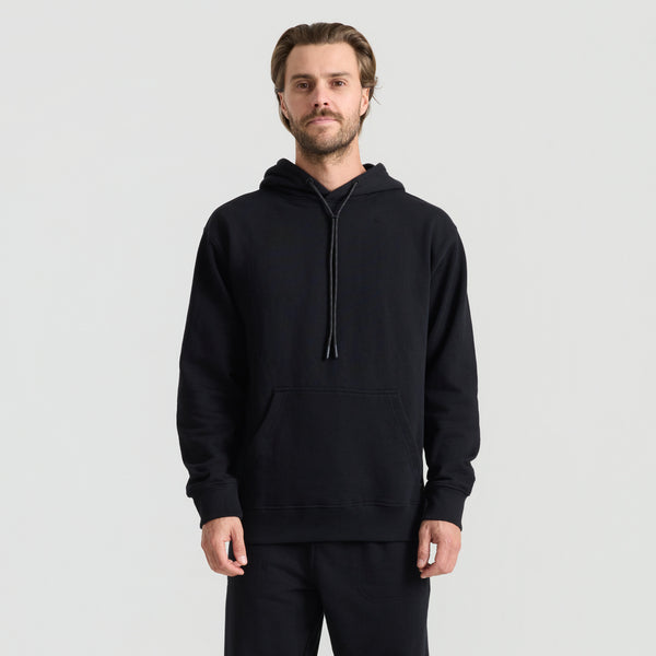 Roark Bolo Fleece Hoodie In Black
