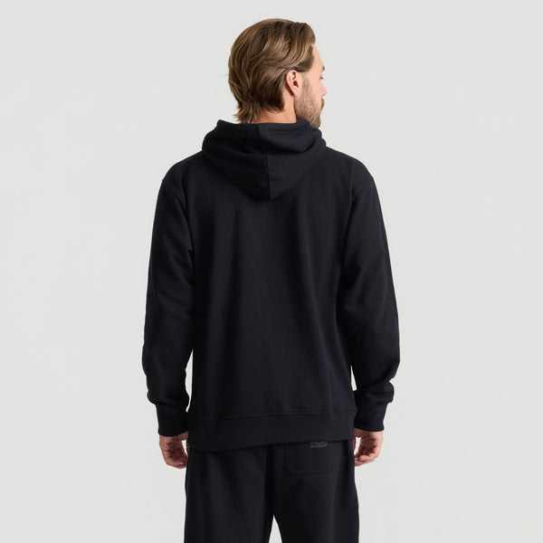 Roark Bolo Fleece Hoodie In Black