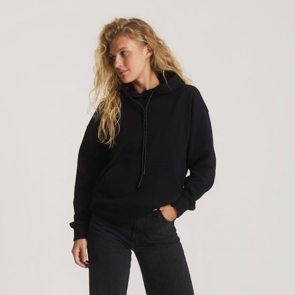 Roark Bolo Fleece Hoodie In Black