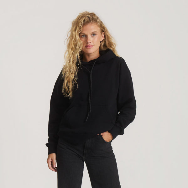 roark Bolo Fleece Hoodie in Black