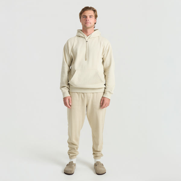 Roark Bolo Fleece Hoodie In Fossil