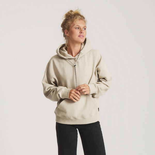 Roark Bolo Fleece Hoodie In Fossil