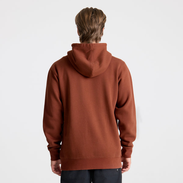 Roark Bolo Fleece Hoodie In Red Clay