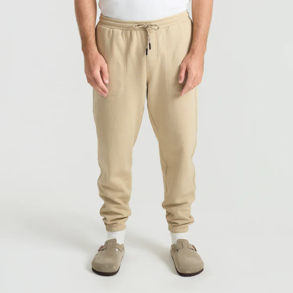 Roark Bolo Fleece Pants In Fossil
