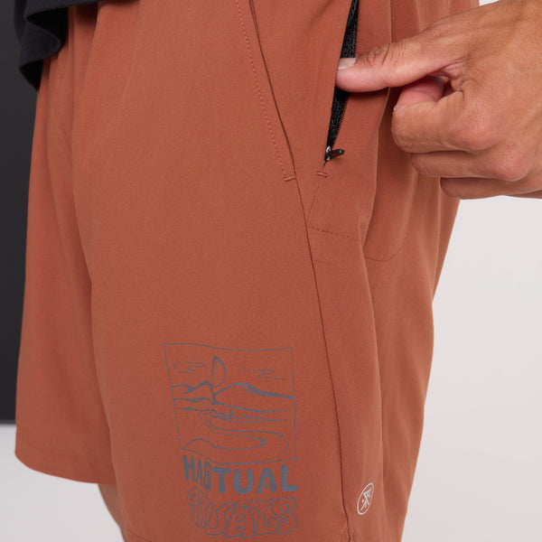 Roark Bommer 2.0 7" Shorts In Burnt Orange