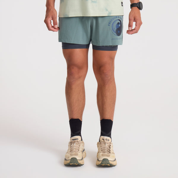 Roark Bommer 3.5" Shorts In Slate Green