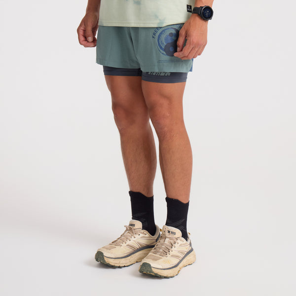 Roark Bommer 3.5" Shorts In Slate Green