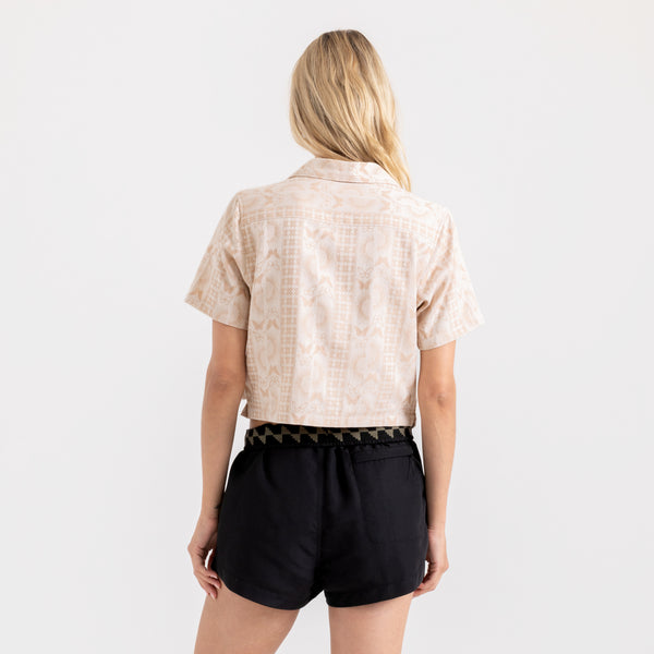 Roark Camp Short Sleeve Button Up Shirt Eggshell