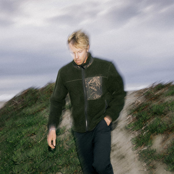Roark Campover Fleece Zip Hoodie In Dark Military