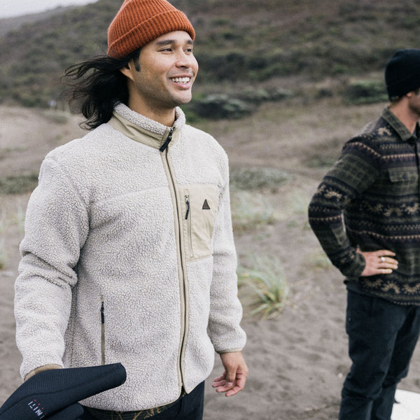 Roark Campover Fleece Zip Hoodie In Khaki
