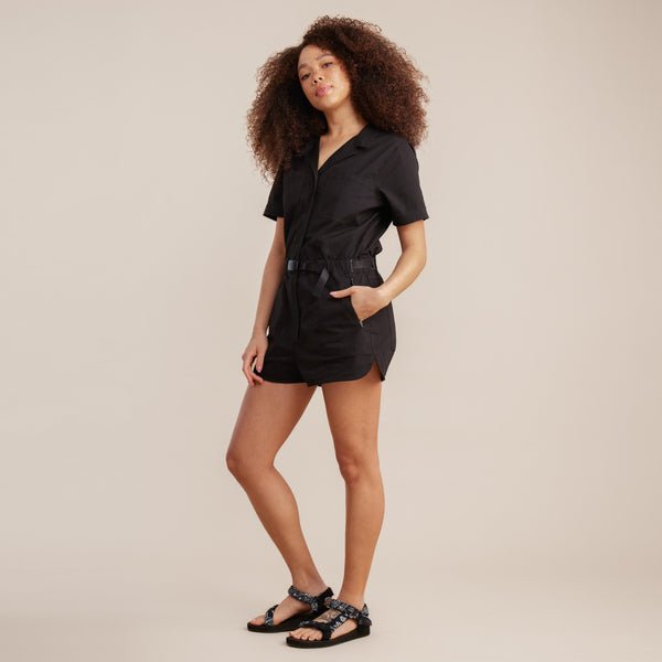 Roark Campover Romper - Black | Roark