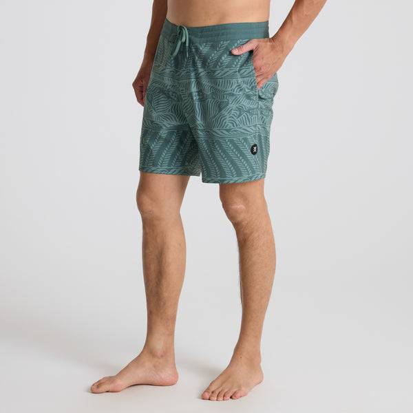 Roark Chiller Boardshorts In Slate Green