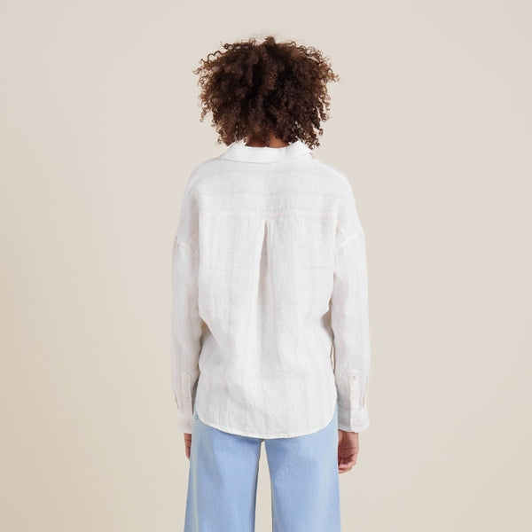 Roark Costa Button Up Shirt In White