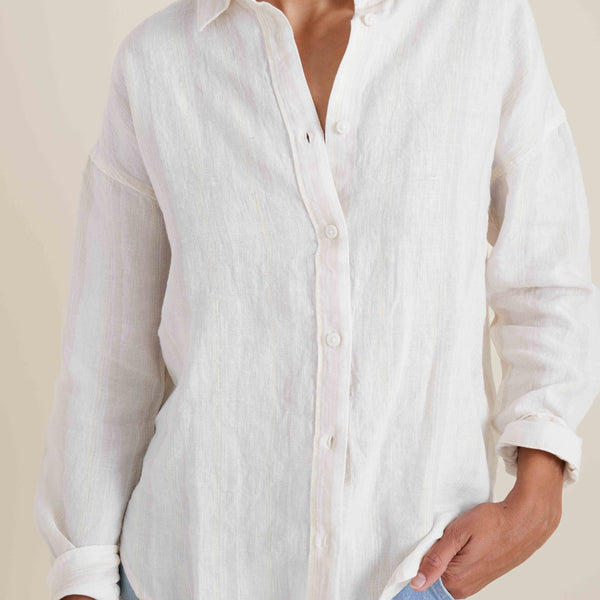 Roark Costa Button Up Shirt In White