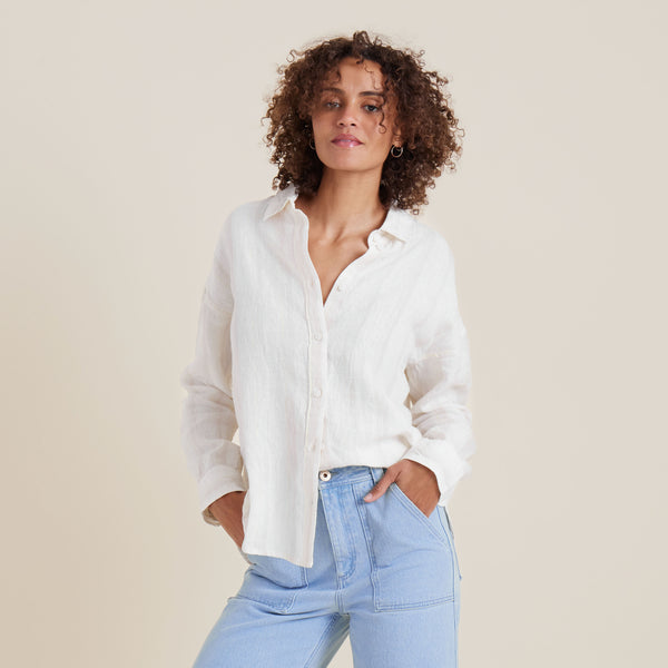 roark Costa Button Up Shirt in White