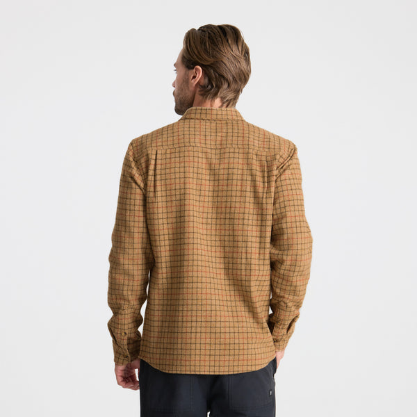 Roark Crossroads Organic Cotton Flannel In Khaki