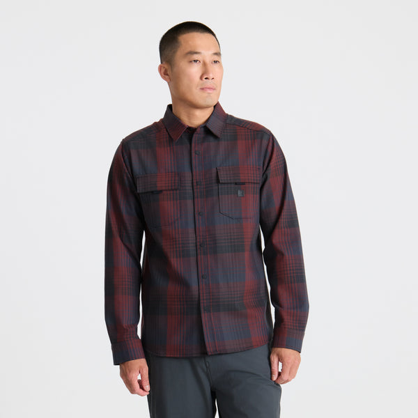 Roark Diablo Flannel In Sangria