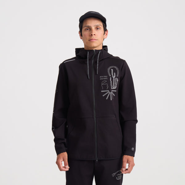 Roark El Morro Zip Fleece 2.0 Hoodie In Black