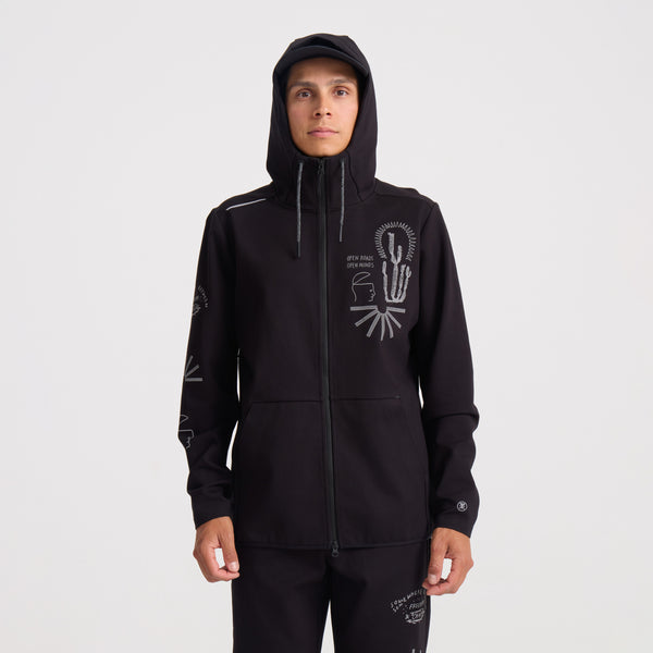 Roark El Morro Zip Fleece 2.0 Hoodie In Black