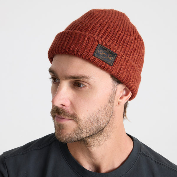 Roark Fisherman Beanie In Burnt Orange