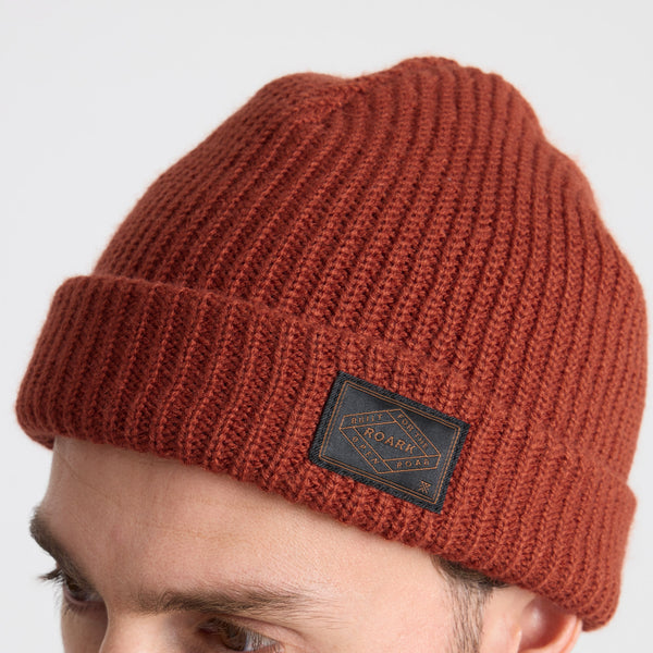 Roark Fisherman Beanie In Burnt Orange