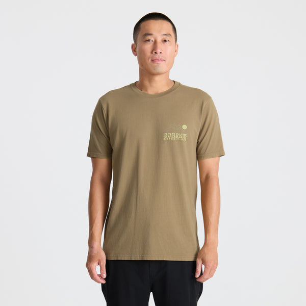 Roark Forever Roaming Premium Tee In Khaki