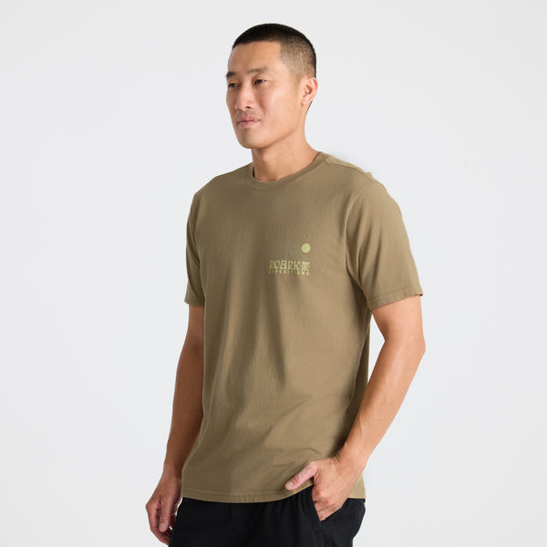 Roark Forever Roaming Premium Tee In Khaki
