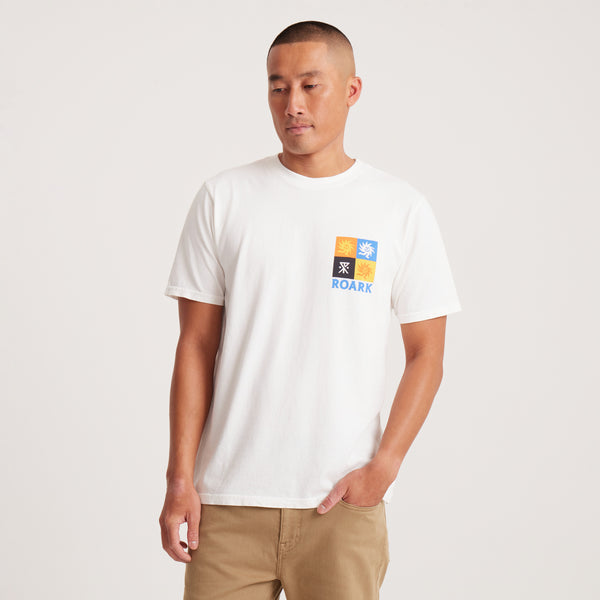 Roark Forever Roaming Premium Tee In Off White
