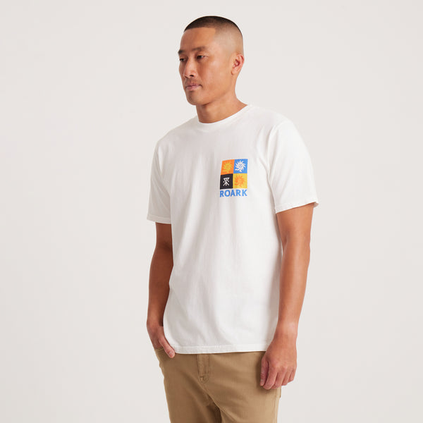 Roark Forever Roaming Premium Tee In Off White