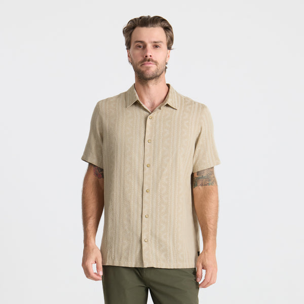 Roark Gonzo Short Sleeve Button Up Shirt In Fossil