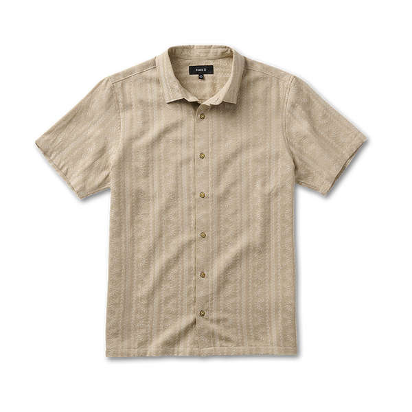 roark Gonzo Short Sleeve Button Up Shirt in Fossil