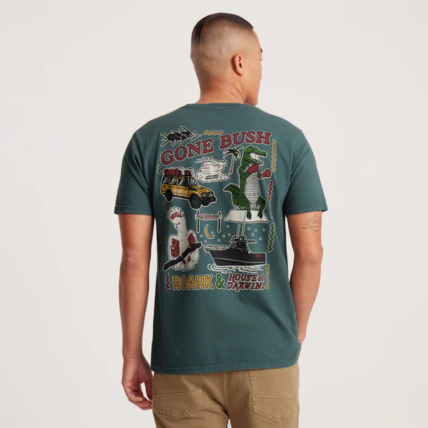 Roark H.O.D Postcard Premium Tee In Forest
