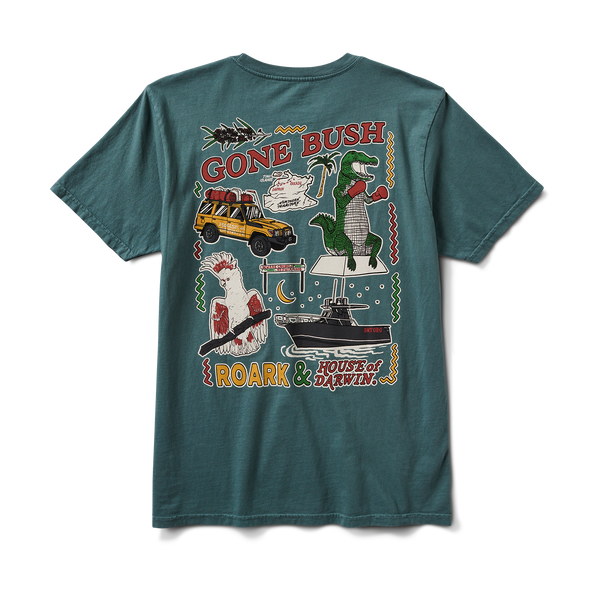 roark H.O.D Postcard Premium Tee in Forest