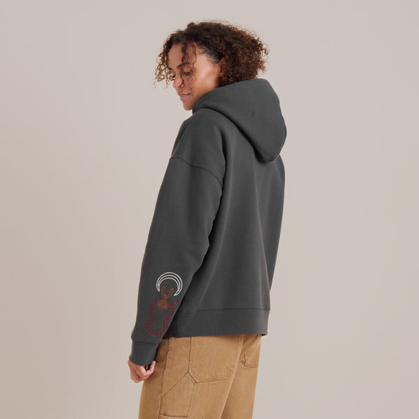 Roark Hiker Hoodie In Faded Black