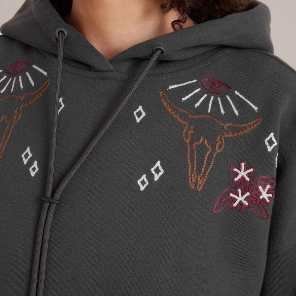 Roark Hiker Hoodie In Faded Black