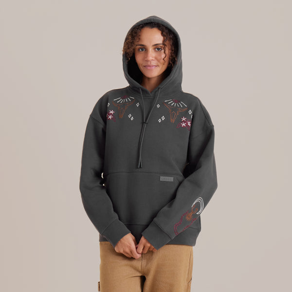 Roark Hiker Hoodie In Faded Black