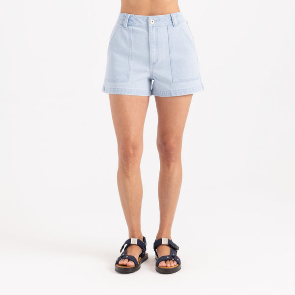 roark HWY Shorts in Light Bleached Denim