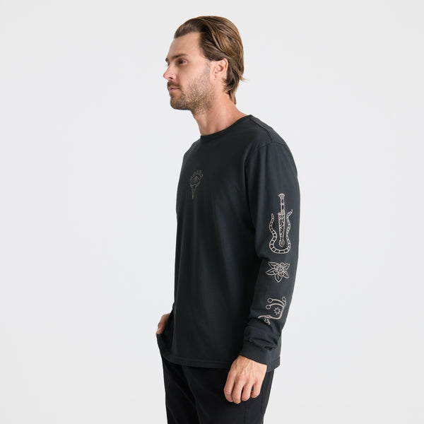 Roark Icons Premium Long Sleeve Tee In Black