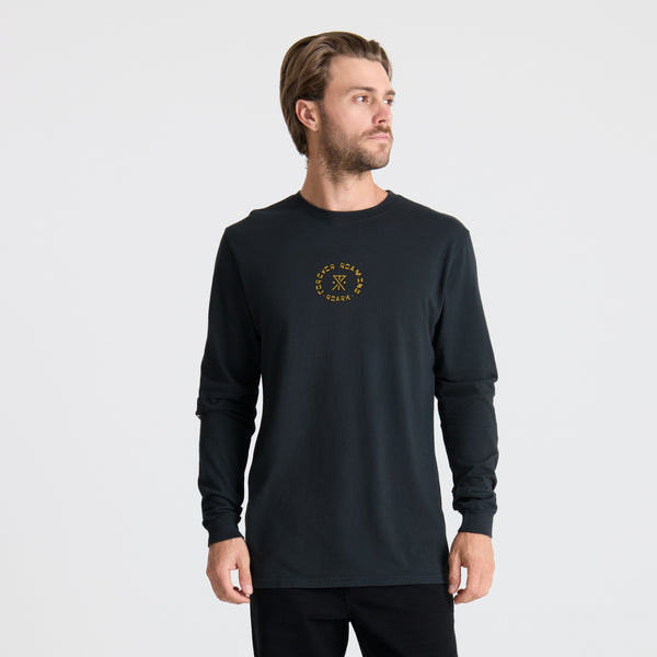 Roark Jaguar Long Sleeve Premium Tee In Black