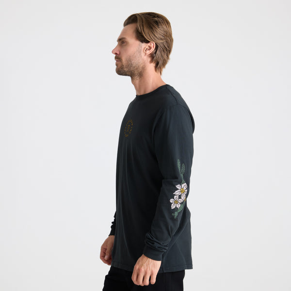 Roark Jaguar Long Sleeve Premium Tee In Black